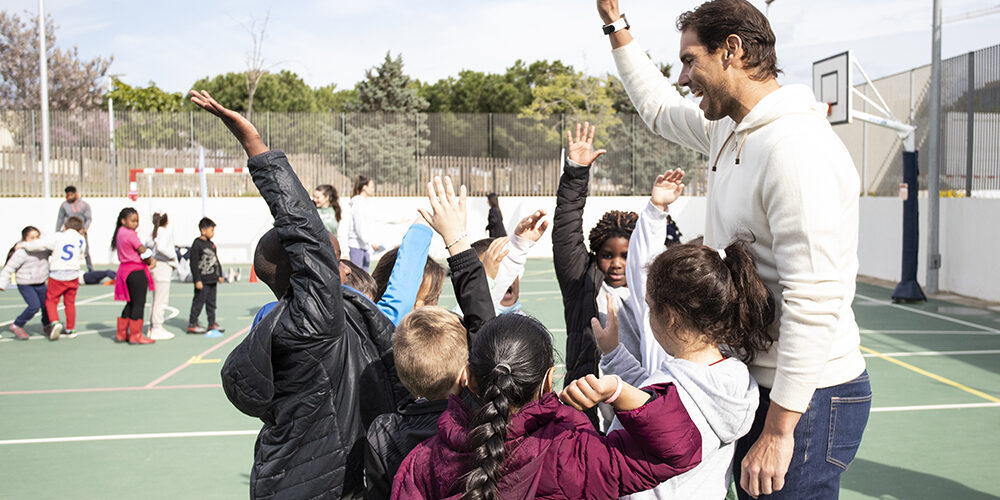 Rafael Nadal visita el Centro Fundación Rafa Nadal de Palma de Mallorca