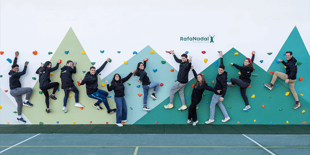The new Climbing Wall at the Rafa Nadal Foundation Center in Palma de Mallorca