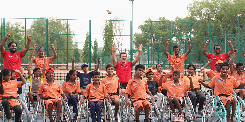 Clinic de tenis en silla de ruedas en el proyecto NETS