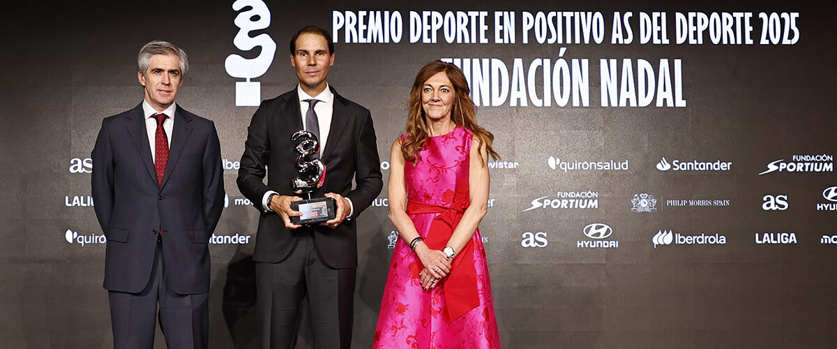 La Fundación Rafa Nadal, galardonada con el Premio AS Deporte en Positivo en la Gala Premios AS 2025
